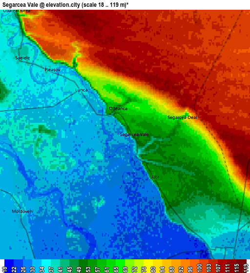 Zoom OUT 2x Segarcea Vale, Romania elevation map