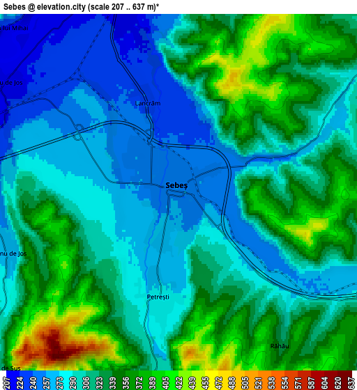 Zoom OUT 2x Sebeş, Romania elevation map