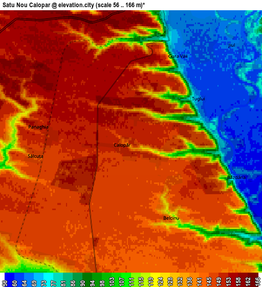 Zoom OUT 2x Satu Nou Calopăr, Romania elevation map