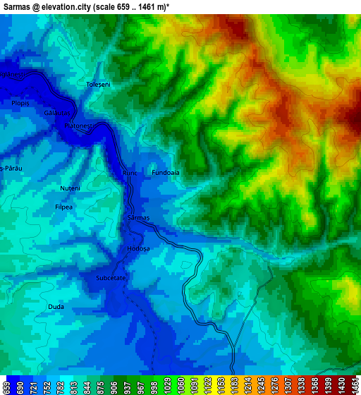 Zoom OUT 2x Sărmaş, Romania elevation map