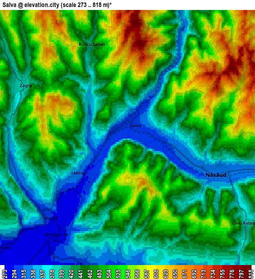 Zoom OUT 2x Salva, Romania elevation map