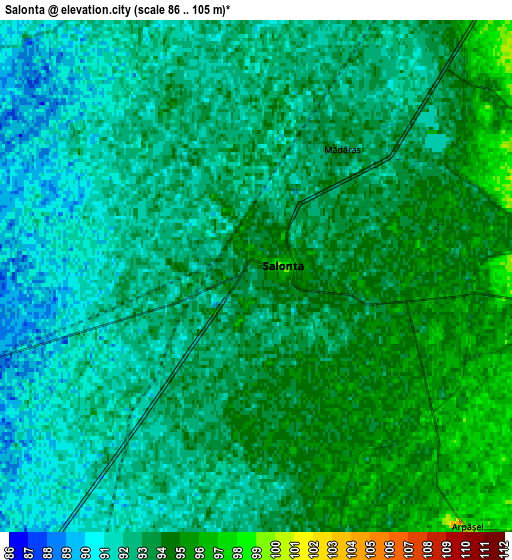 Zoom OUT 2x Salonta, Romania elevation map