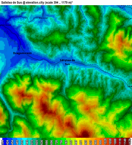 Zoom OUT 2x Săliştea de Sus, Romania elevation map