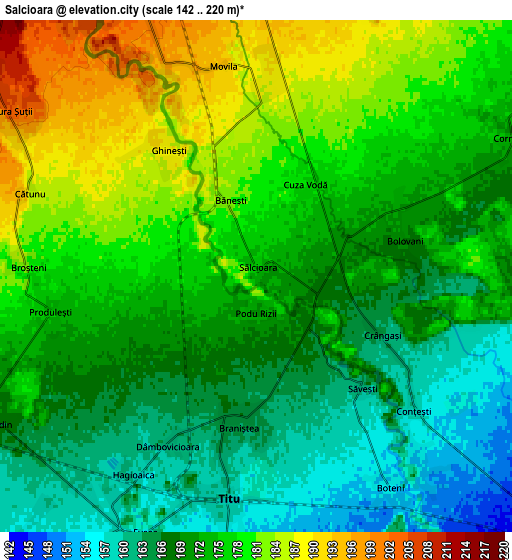 Zoom OUT 2x Sălcioara, Romania elevation map