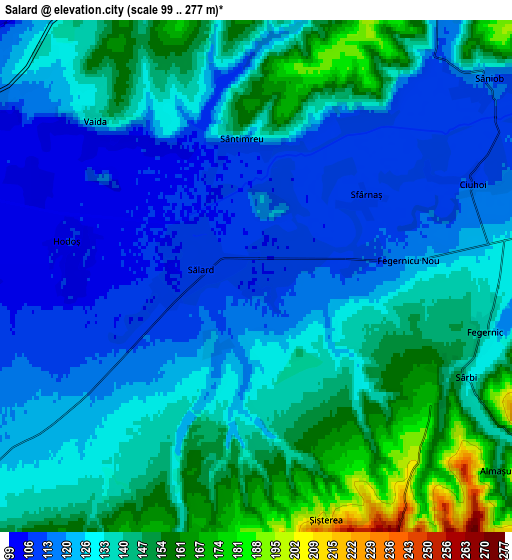 Zoom OUT 2x Sălard, Romania elevation map