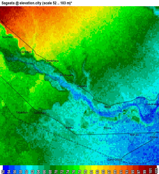 Zoom OUT 2x Săgeata, Romania elevation map