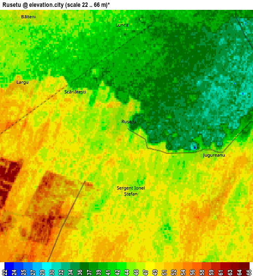 Zoom OUT 2x Ruşeţu, Romania elevation map