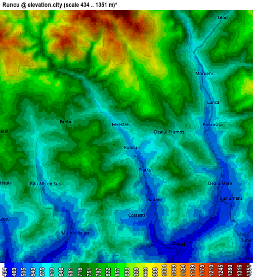 Zoom OUT 2x Runcu, Romania elevation map