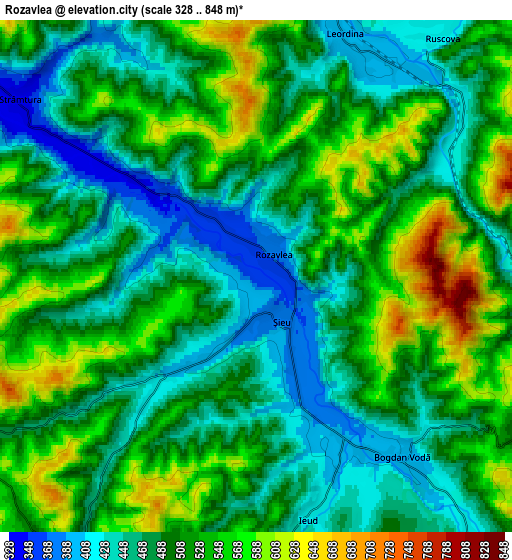 Zoom OUT 2x Rozavlea, Romania elevation map