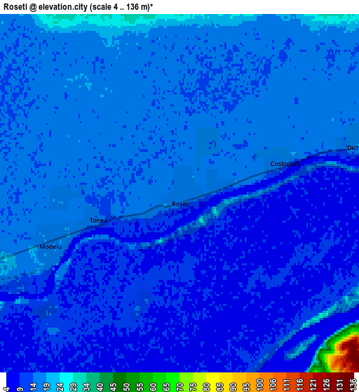 Zoom OUT 2x Roseţi, Romania elevation map