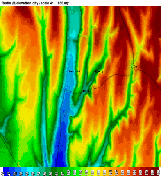 Zoom OUT 2x Rediu, Romania elevation map