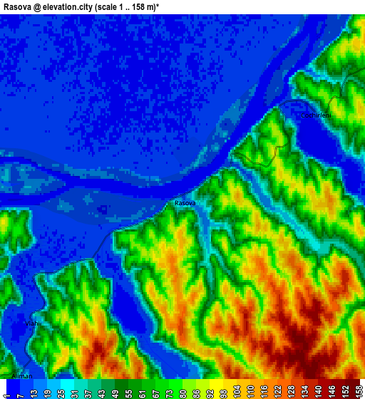 Zoom OUT 2x Rasova, Romania elevation map