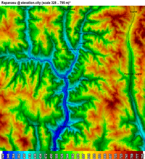 Zoom OUT 2x Răpănaşu, Romania elevation map