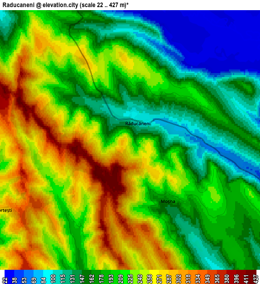 Zoom OUT 2x Răducăneni, Romania elevation map