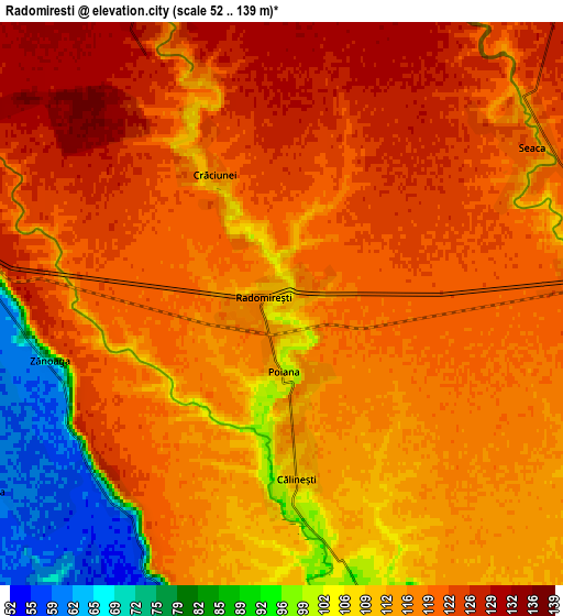 Zoom OUT 2x Radomireşti, Romania elevation map