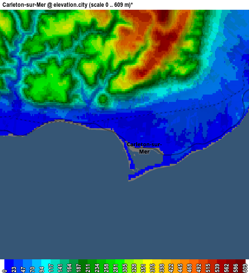 Zoom OUT 2x Carleton-sur-Mer, Canada elevation map