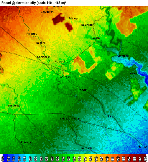 Zoom OUT 2x Răcari, Romania elevation map