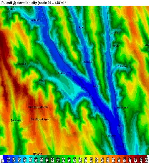 Zoom OUT 2x Puieşti, Romania elevation map