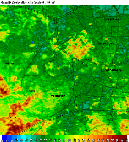 Zoom OUT 2x Grasrijk, Netherlands elevation map