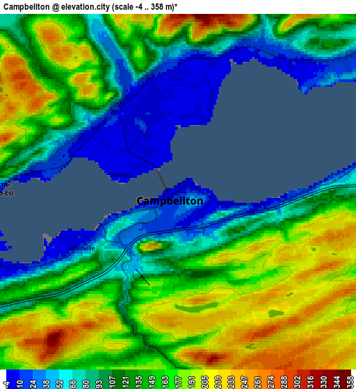 Zoom OUT 2x Campbellton, Canada elevation map