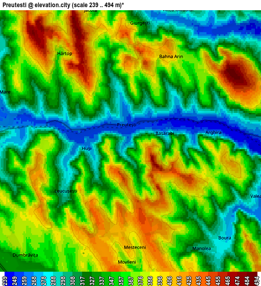 Zoom OUT 2x Preuteşti, Romania elevation map