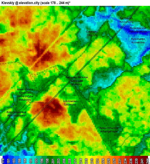 Zoom OUT 2x Kievskiy, Russia elevation map