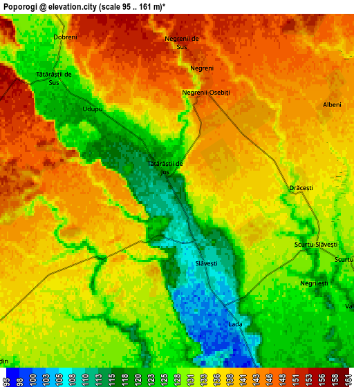 Zoom OUT 2x Poporogi, Romania elevation map