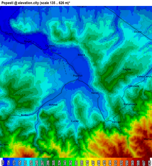 Zoom OUT 2x Popeşti, Romania elevation map