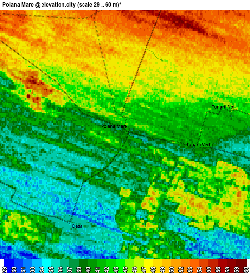 Zoom OUT 2x Poiana Mare, Romania elevation map