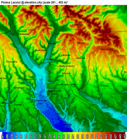 Zoom OUT 2x Poiana Lacului, Romania elevation map