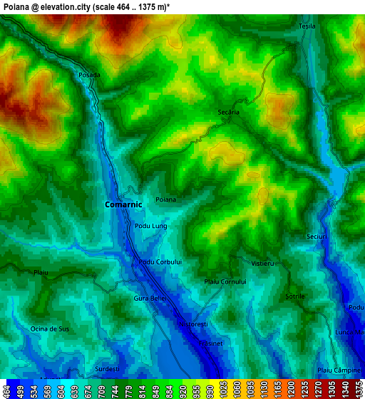 Zoom OUT 2x Poiana, Romania elevation map