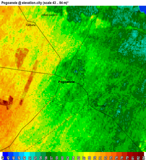 Zoom OUT 2x Pogoanele, Romania elevation map