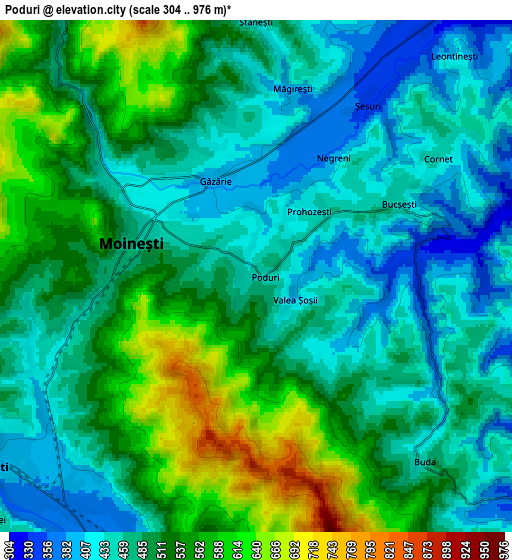 Zoom OUT 2x Poduri, Romania elevation map