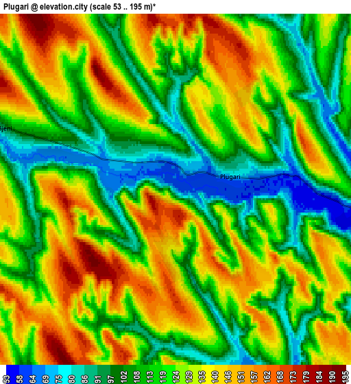 Zoom OUT 2x Plugari, Romania elevation map