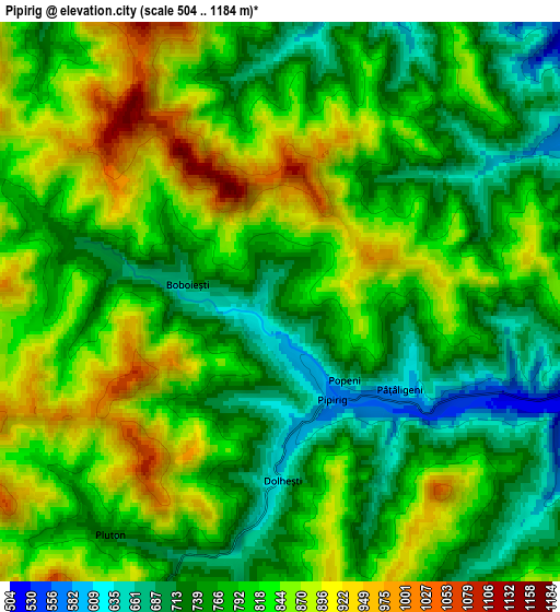 Zoom OUT 2x Pipirig, Romania elevation map