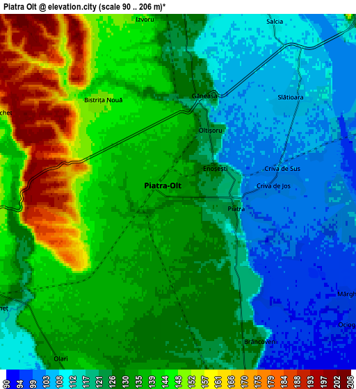 Zoom OUT 2x Piatra Olt, Romania elevation map