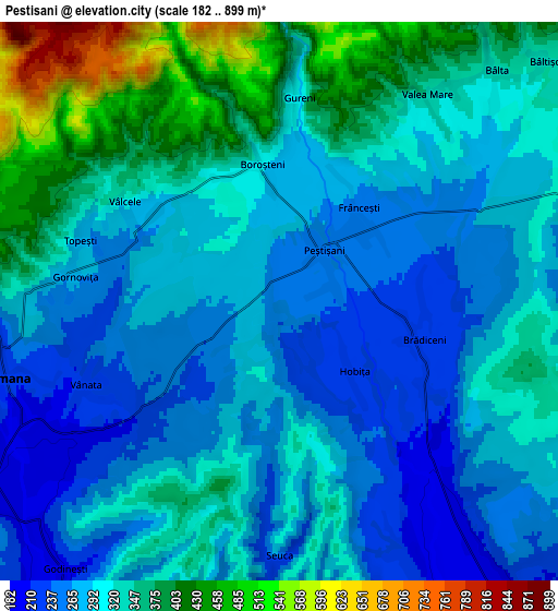 Zoom OUT 2x Peştişani, Romania elevation map