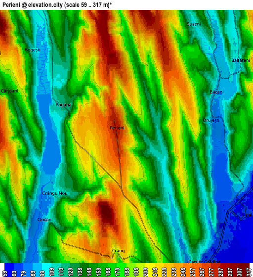 Zoom OUT 2x Perieni, Romania elevation map