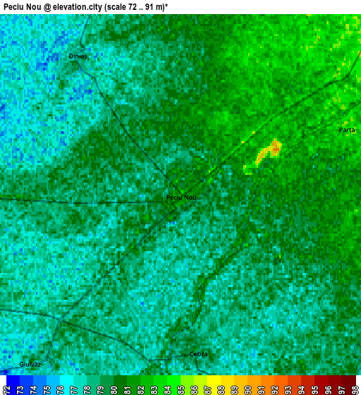 Zoom OUT 2x Peciu Nou, Romania elevation map