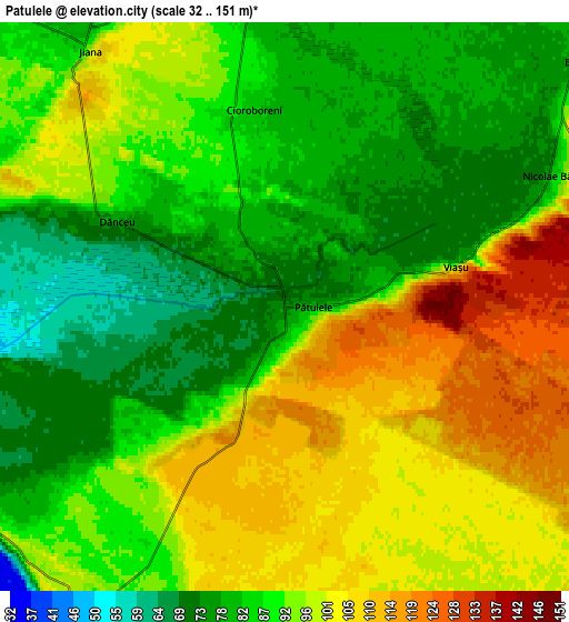 Zoom OUT 2x Pătulele, Romania elevation map