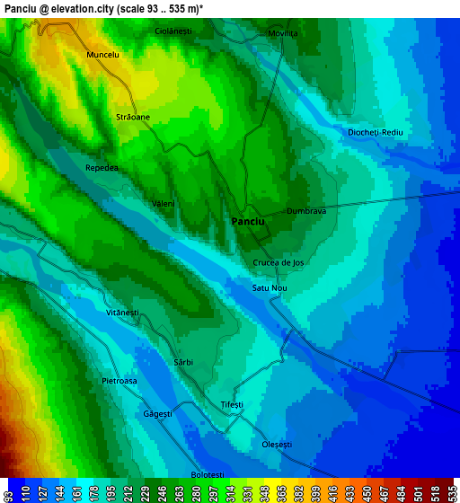 Zoom OUT 2x Panciu, Romania elevation map