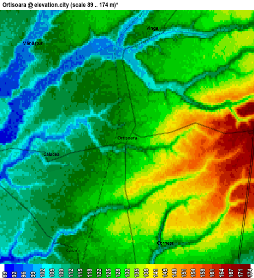 Zoom OUT 2x Orţişoara, Romania elevation map