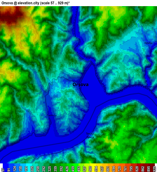 Zoom OUT 2x Orşova, Romania elevation map