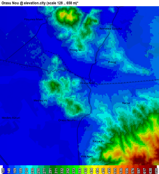 Zoom OUT 2x Oraşu Nou, Romania elevation map