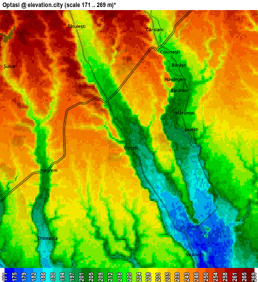 Zoom OUT 2x Optaşi, Romania elevation map