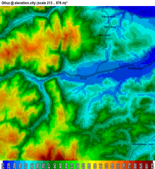 Zoom OUT 2x Oituz, Romania elevation map