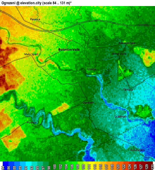 Zoom OUT 2x Ogrezeni, Romania elevation map