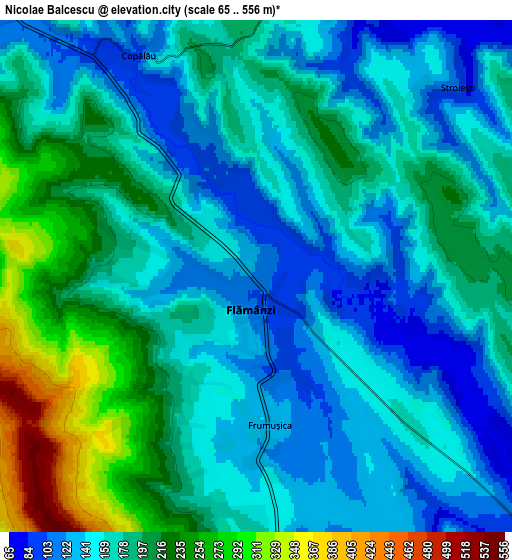 Zoom OUT 2x Nicolae Bălcescu, Romania elevation map