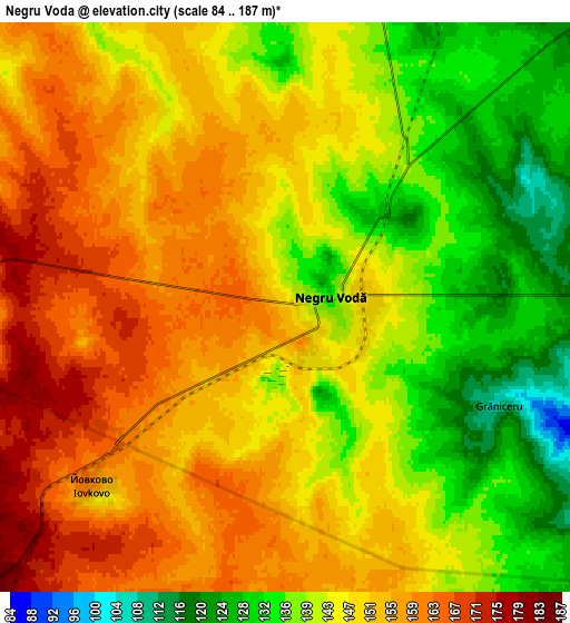 Zoom OUT 2x Negru Vodă, Romania elevation map