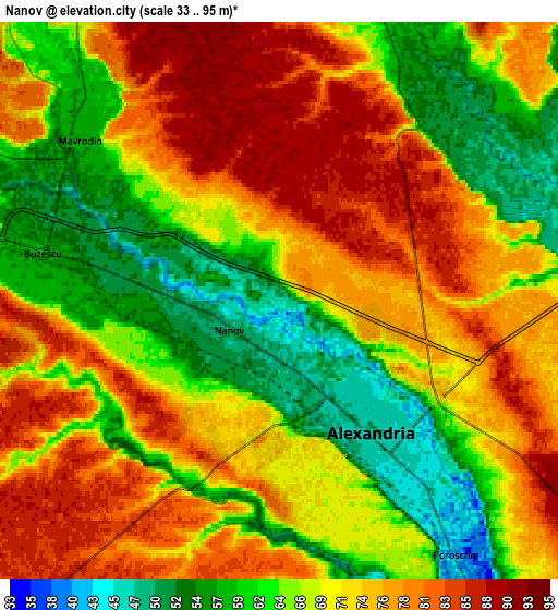 Zoom OUT 2x Nanov, Romania elevation map